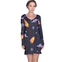 Cosmos Rockets Spaceships Ufos Long Sleeve Nightdress View1