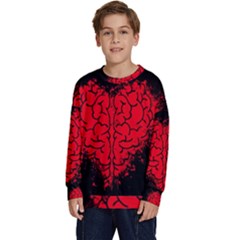 Heart Brain Mind Psychology Doubt Kids  Long Sleeve Jersey by Cowasu