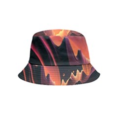 Fire Flame Burn Hot Heat Light Burning Orange Inside Out Bucket Hat (kids) by Cowasu