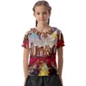 New York Skyline Manhattan City Kids  Frill Chiffon Blouse View1