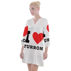 I Love Turron  Open Neck Shift Dress by ilovewhateva