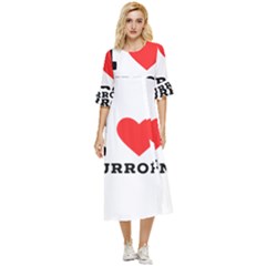 I Love Turron  Double Cuff Midi Dress by ilovewhateva