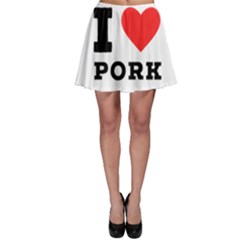 I Love Pork  Skater Skirt by ilovewhateva