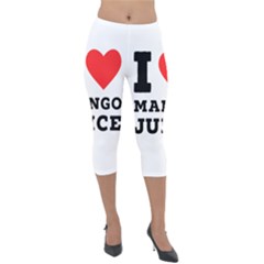 I Love Mango Juice  Lightweight Velour Capri Leggings  by ilovewhateva