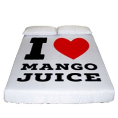 I Love Mango Juice  Fitted Sheet (california King Size) by ilovewhateva