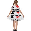 I love peach juice Kids  Short Sleeve Tiered Mini Dress View4