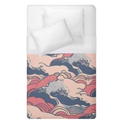 Waves Ocean Sea Water Pattern Rough Seas Duvet Cover (single Size) by danenraven