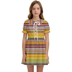 Neopolitan Horizontal Lines Strokes Kids  Sweet Collar Dress by Bangk1t