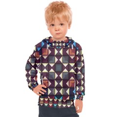 Symmetry Geometric Pattern Texture Kids  Hooded Pullover by Bangk1t