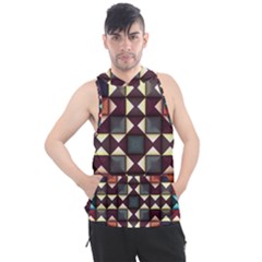 Symmetry Geometric Pattern Texture Men s Sleeveless Hoodie by Bangk1t