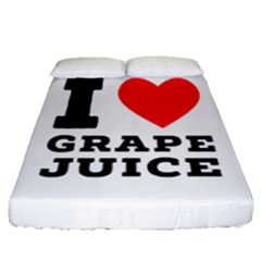 I Love Grape Juice Fitted Sheet (queen Size) by ilovewhateva