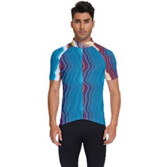 Line Vertical Lines Color Lines Men s Short Sleeve Cycling Jersey by Bangk1t