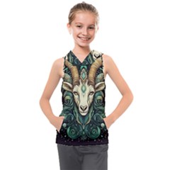 Capricorn Star Sign Kids  Sleeveless Hoodie by Bangk1t