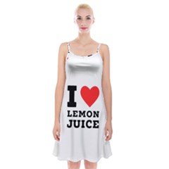 I Love Lemon Juice Spaghetti Strap Velvet Dress by ilovewhateva