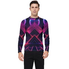 Synthwave City Retrowave Wave Men s Long Sleeve Rash Guard by Bangk1t