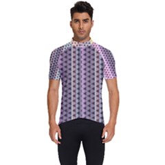 Triangle Stripes Texture Pattern Men s Short Sleeve Cycling Jersey by Bangk1t