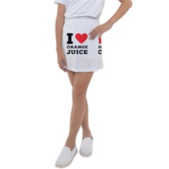 I Love Orange Juice Kids  Tennis Skirt by ilovewhateva