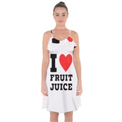 I Love Fruit Juice Ruffle Detail Chiffon Dress by ilovewhateva