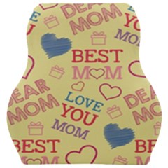 Love Mom Happy Mothers Day I Love Mom Graphic Pattern Car Seat Velour Cushion  by Ravend