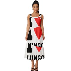 I Love Lungo Coffee  Square Neckline Tiered Midi Dress by ilovewhateva