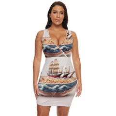 Noodles Pirate Chinese Food Food Draped Bodycon Dress by Ndabl3x