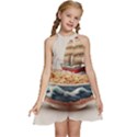 Noodles Pirate Chinese Food Food Kids  Halter Collar Waist Tie Chiffon Dress View1