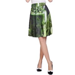 Drink Spinach Smooth Apple Ginger A-line Skirt by Ndabl3x