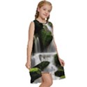 Waterfall Moss Korea Mountain Valley Green Forest Kids  Frill Swing Dress View3