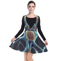 Organism Neon Science Plunge Pinafore Dress by Ndabl3x