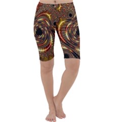 Geometric Art Fractal Abstract Art Cropped Leggings  by Ndabl3x