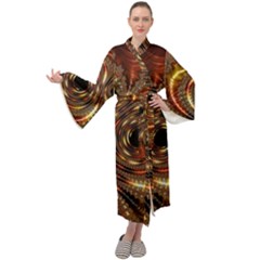 Geometric Art Fractal Abstract Art Maxi Velvet Kimono by Ndabl3x