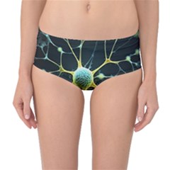 Neuron Network Mid-waist Bikini Bottoms by Ndabl3x