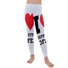 I Love Ristretto Coffee Kids  Lightweight Velour Leggings by ilovewhateva