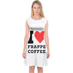 I Love Frappe Coffee Capsleeve Midi Dress by ilovewhateva