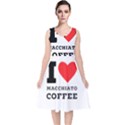 I love macchiato coffee V-Neck Midi Sleeveless Dress  View1