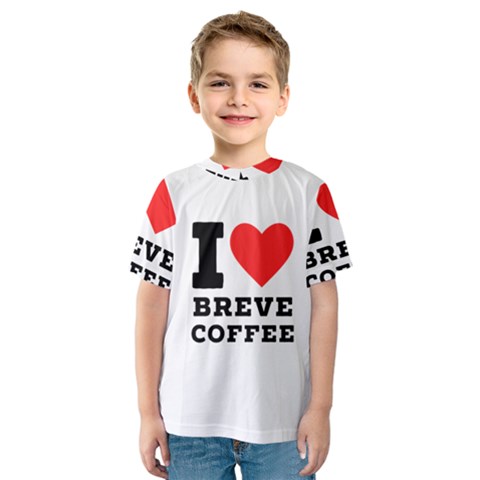 I Love Breve Coffee Kids  Sport Mesh Tee by ilovewhateva