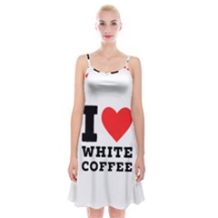 I Love White Coffee Spaghetti Strap Velvet Dress by ilovewhateva