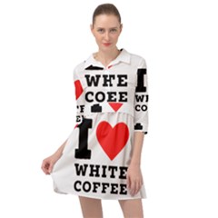 I Love White Coffee Mini Skater Shirt Dress by ilovewhateva