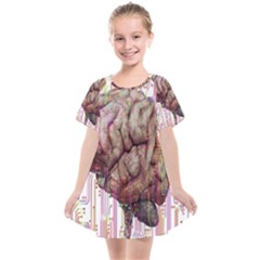 Brain Think Neurons Circuit Kids  Smock Dress by Wav3s