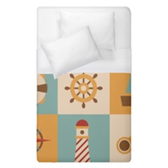 Nautical-elements-collection Duvet Cover (single Size) by Wav3s