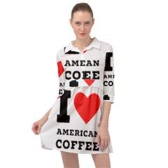 I Love American Coffee Mini Skater Shirt Dress by ilovewhateva