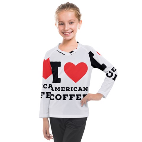 I Love American Coffee Kids  Long Mesh Tee by ilovewhateva