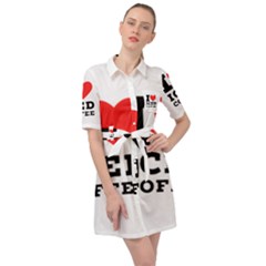 I Love Iced Coffee Belted Shirt Dress by ilovewhateva