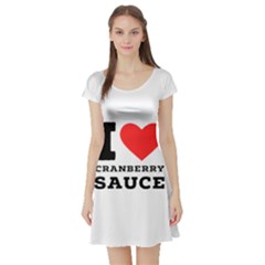 I Love Cranberry Sauce Short Sleeve Skater Dress by ilovewhateva