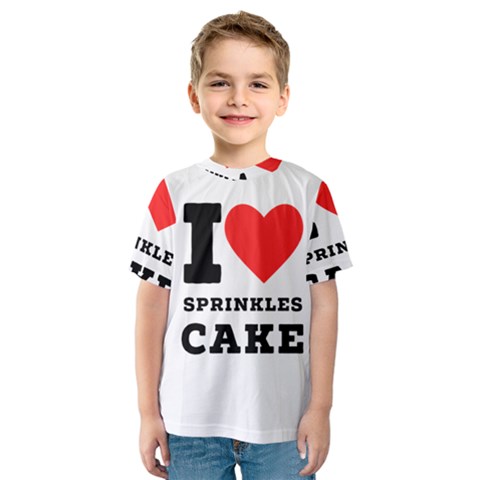 I Love Sprinkles Cake Kids  Sport Mesh Tee by ilovewhateva