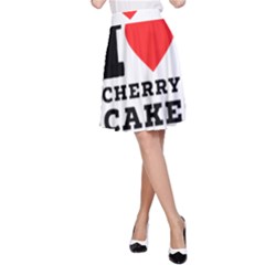 I Love Cherry Cake A-line Skirt by ilovewhateva