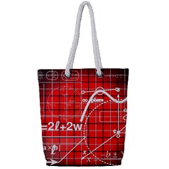 Geometry Mathematics Cube Full Print Rope Handle Tote (small) by Ndabl3x