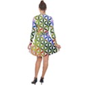 Mandala Rainbow Colorful Long Sleeve Panel Dress View2