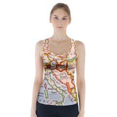 Map Europe Globe Countries States Racer Back Sports Top by Ndabl3x