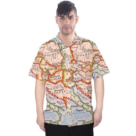 Map Europe Globe Countries States Men s Hawaii Shirt by Ndabl3x